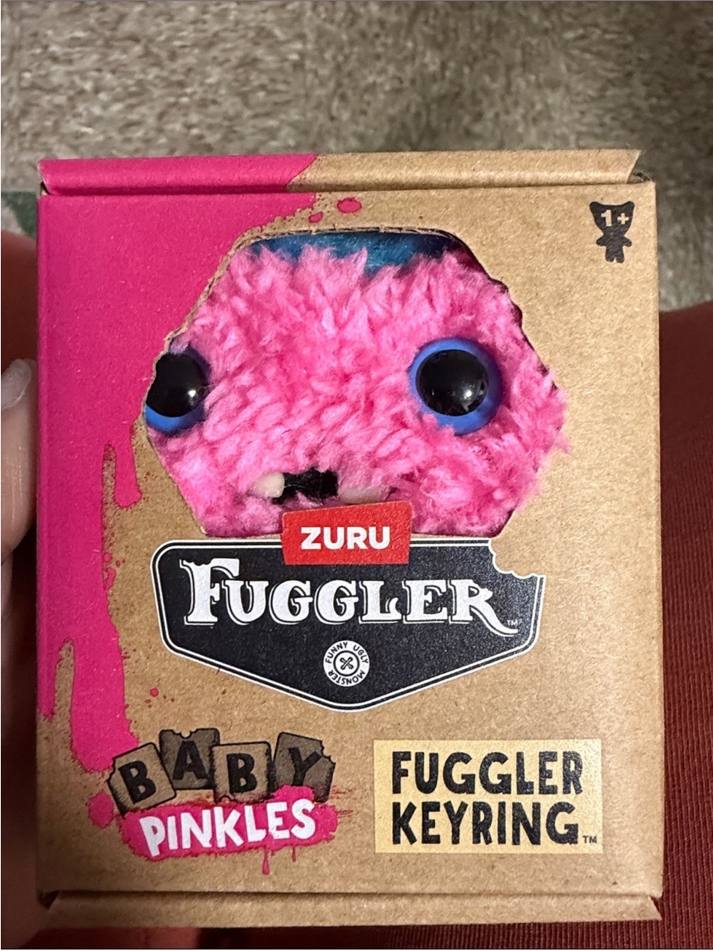 Viral ZURU Fuggler Baby Pinkles Pink Plush Keyring